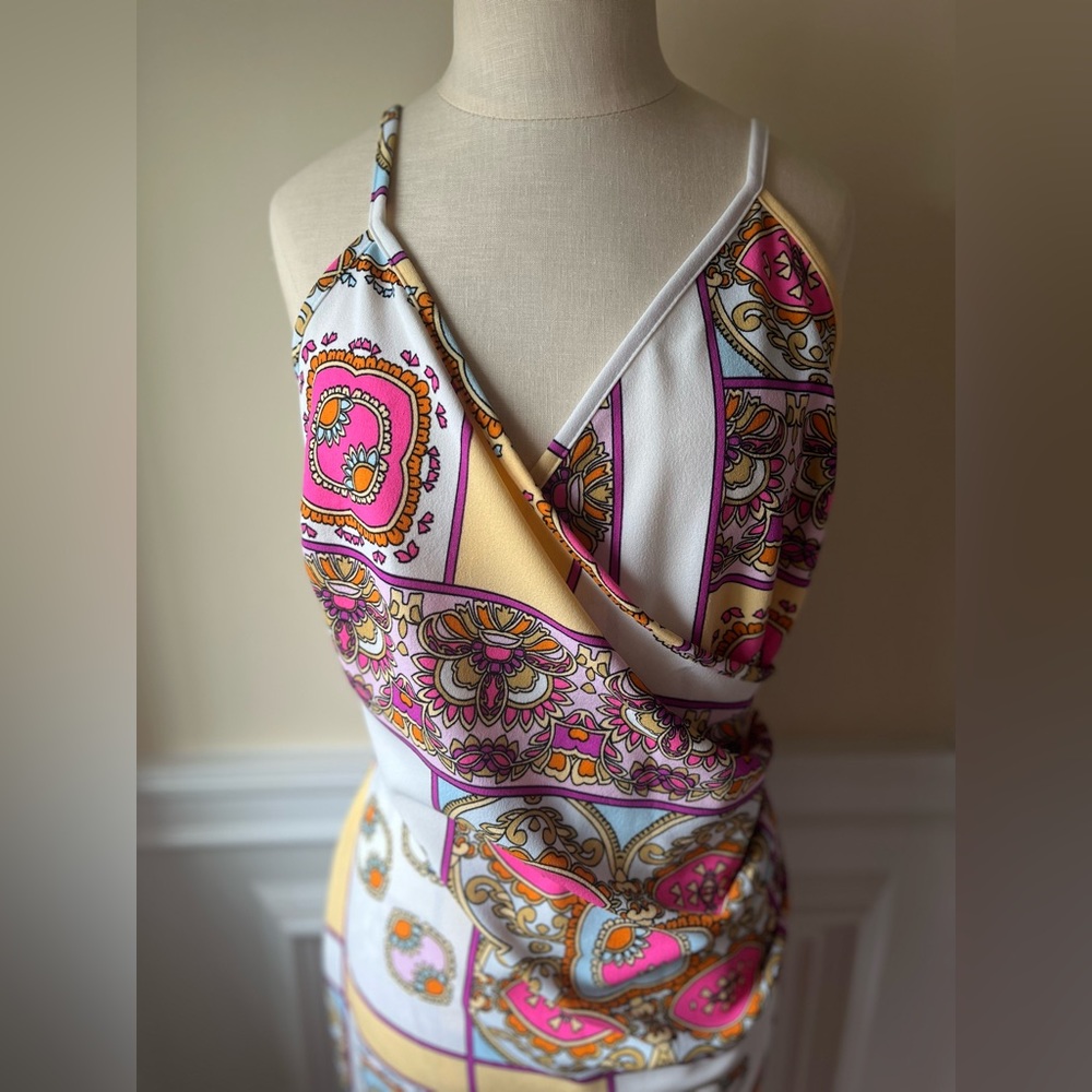 Multicolor Asymmetrical Summer Dress